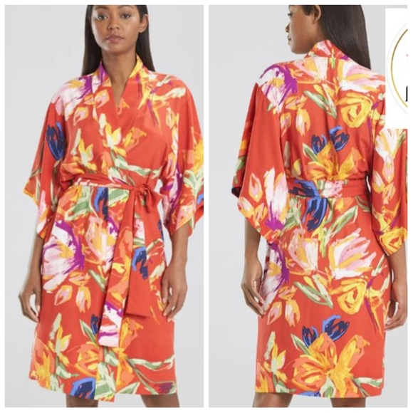 Natori Kira Midi Robe Medium Silky Bright - Picture 2 of 8
